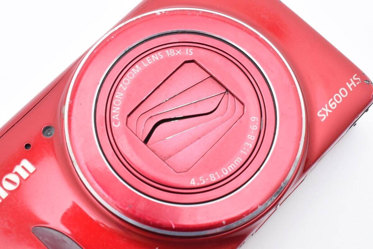 Canon PowerShot SX600 HS Red Digital Camera 16.0MP Junk From Japan