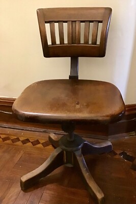 Vintage Johnson Chair Co Adjustable Swivel Bankers/Lawyers Cast
