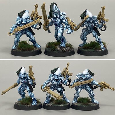 6 ELDAR STRIKE SCORPIONS WARHAMMER 40K 40.000 AELDARI ASPECT WARRIORS RESIN