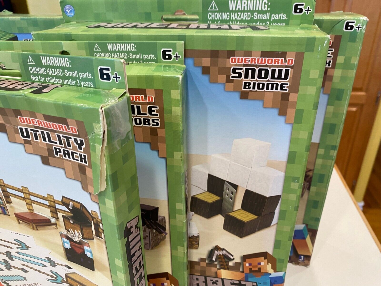 Minecraft Papercraft Snow Biome Paper Hobby Acti Figure Building