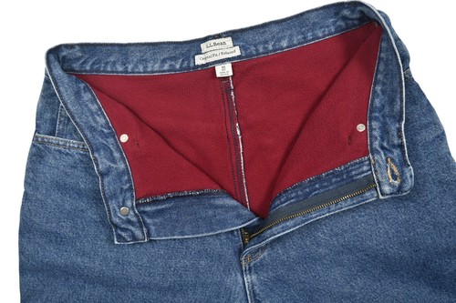 Vintage LL Bean Fleece Lined Original Fit Mom Jeans Size 29x31 High Rise Relaxed - Picture 9 of 12