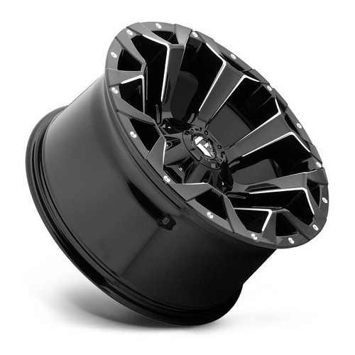 20 FUEL ASSAULT BLACK WHEELS RIMS 20X10 TUNDRA RAM SEQUOIA XD  - Picture 2 of 6