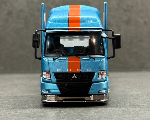 GCD 1:64 Blue Gulf Fuso Fighter Mk2 Double Deck Tow Model Diecast Metal Car - Picture 12 of 15