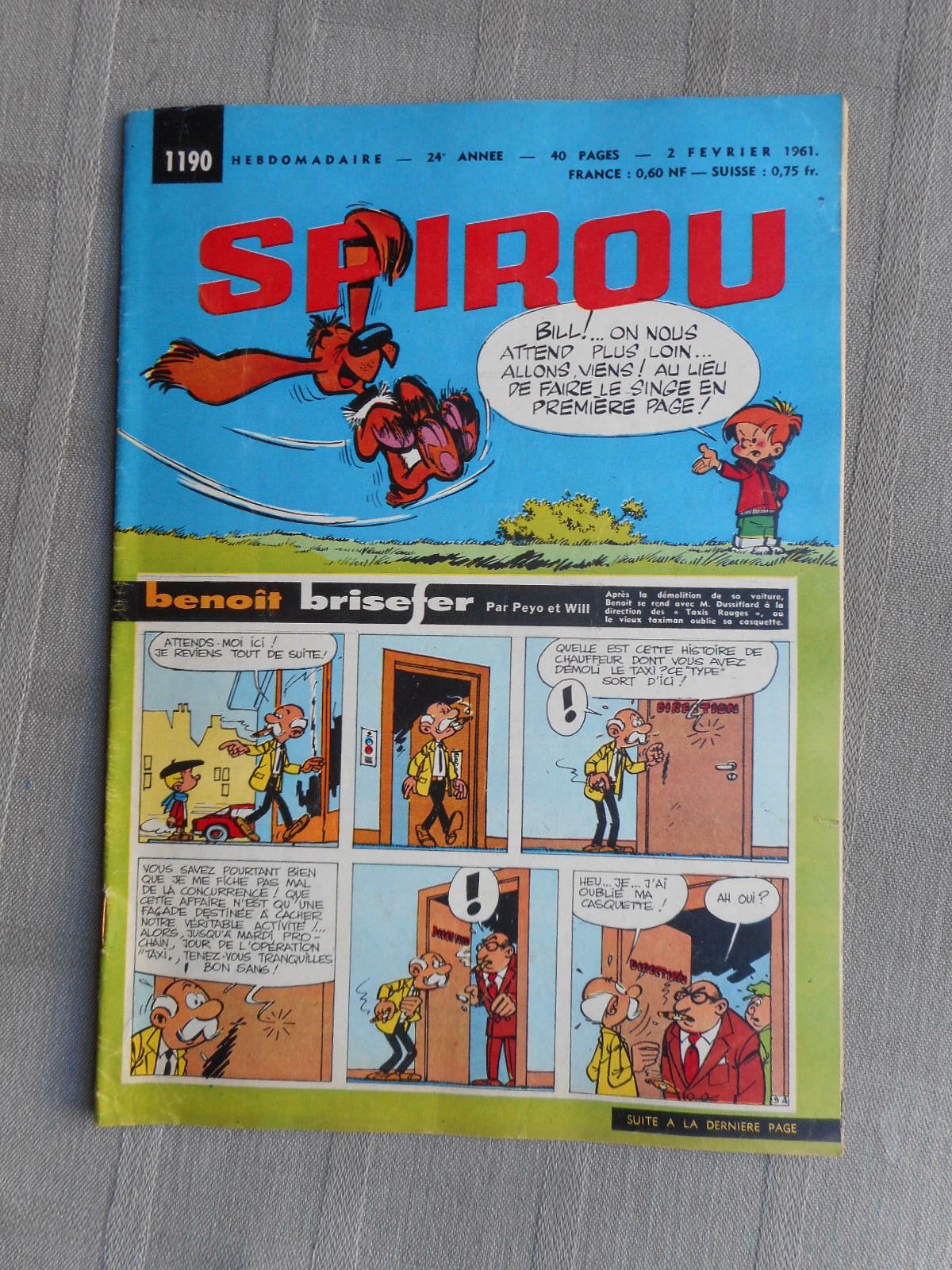 Hebdo Le Journal De Spirou N°1190 1961 In Good Condition