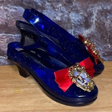 Disney Snow White Blue Sparkle Jelly Dress Princess Girl Costume Accessory Shoes
