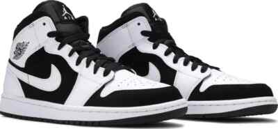 Nike Air Jordan 1 Retro Mid Tuxedo Black White 554724-113
