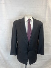 Hickey Freeman Mens Dark Gray Wool Suit 43R 3...