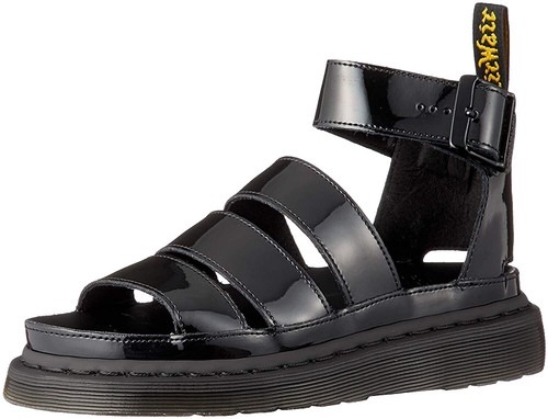 Dr. Martens Women's Strap X-girl Velvet Platform Sandals CD4 Black