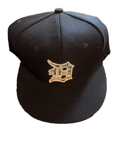 Vintage Detroit Tigers Hat Cap Fitted 6 3/4 Blue Diamond