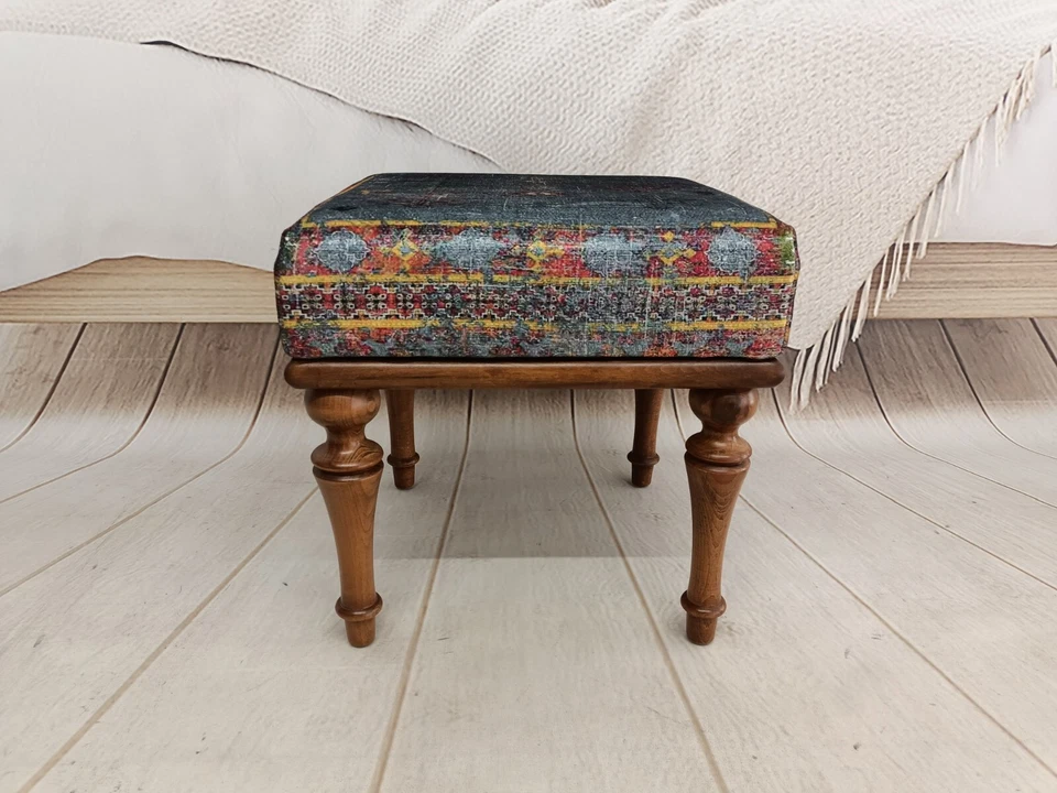 Ottoman footstool, Dressing table stool, Piano bench, Bedroom bench,Accent chair - Image 2 of 4