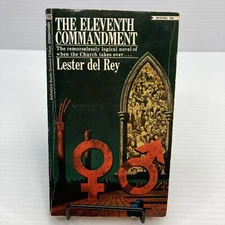 The Eleventh Commandment Lester Del Rey 1st Print 1970 PB The Church Takes Over