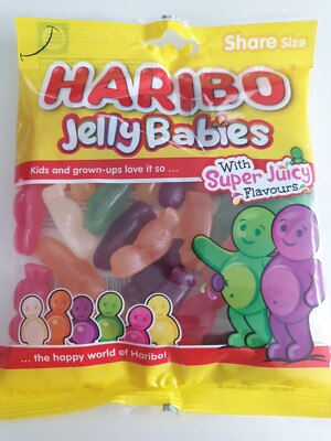 Haribo Jelly Babies Super Juicy 160G X Share size flavours NEW Sealed  Bags UK