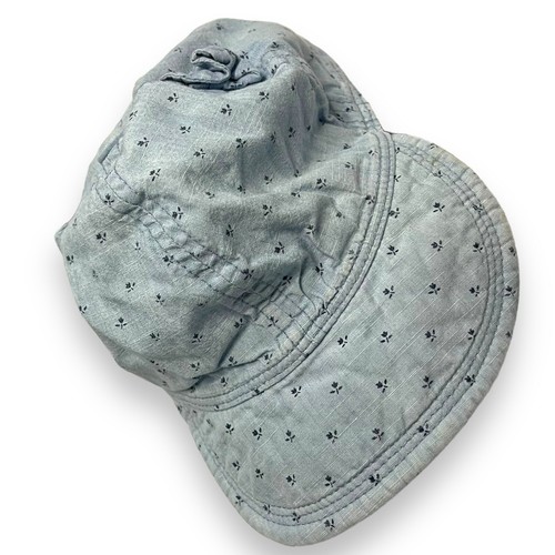 Baby Gap Ditsy Floral Print Hat Cap Girls 12-18 Months Blue Casual Summer Play - Picture 2 of 10