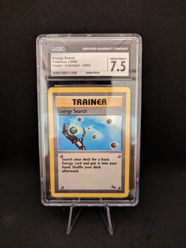 1999 Fossil Energy Search #59 CGC 7.5 Pokemon Card