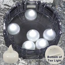 24 X Waterproof LED Floating White Tea Light Flameless Candle Wedding Party Xmas