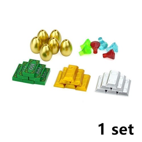 Treasure Gold Silver Diamond Jewel Dollar For MOC Building Block Brick Sets DIY - Picture 10 of 23
