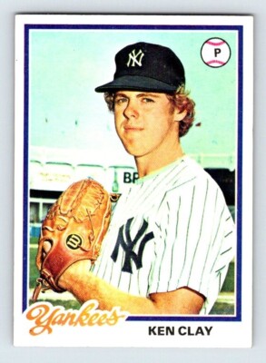 KEN CLAY New York Yankees 1978 Topps Baseball Card B182 | eBay