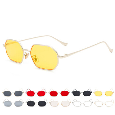 Hipster Fashion Sunglasses Square Metal Frame Glasses 80s 90s Retro Style  Shades