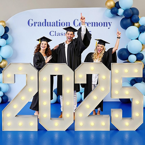 4Ft 2025 Light up Numbers Class of 2025 Graduation Decorations Large Sign Big Gr - Picture 10 of 12