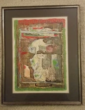 Shraga Weil Hand Signed And Numbered Serigraph Print. Framed Under Glass.