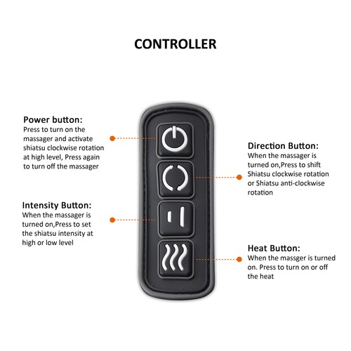 Snailax Shiatsu Shoulder Neck Massager with Heat Deep Tissue 3D Kneading Pillow - Picture 17 of 36