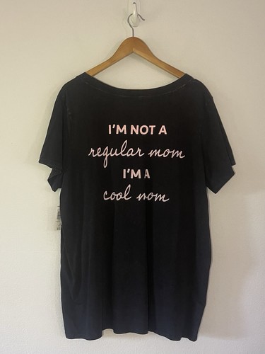 NWT Torrid Mean Girls Cool Mom Cotton Tee T Shirt Black Grey Wash Size 3X 22/24 - Picture 5 of 12