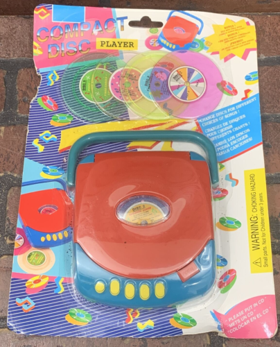 Kids Christmas Songs Compact Disc Player Toy W Mini CD’S Vintage NOS - Picture 1 of 7