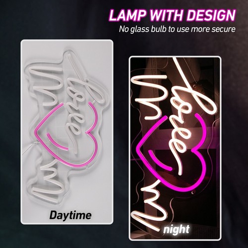 Love Mom LED Neon Sign Mother's Day For Home Wall Decor Family Gifts LED Signs - Picture 6 of 8