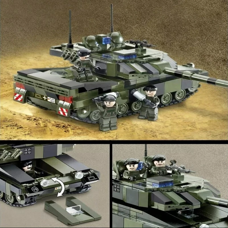 OXFORD Leopard 2A6 BM35242 German Main Battle Tank  Military Brick Block Figures - Image 2 of 4