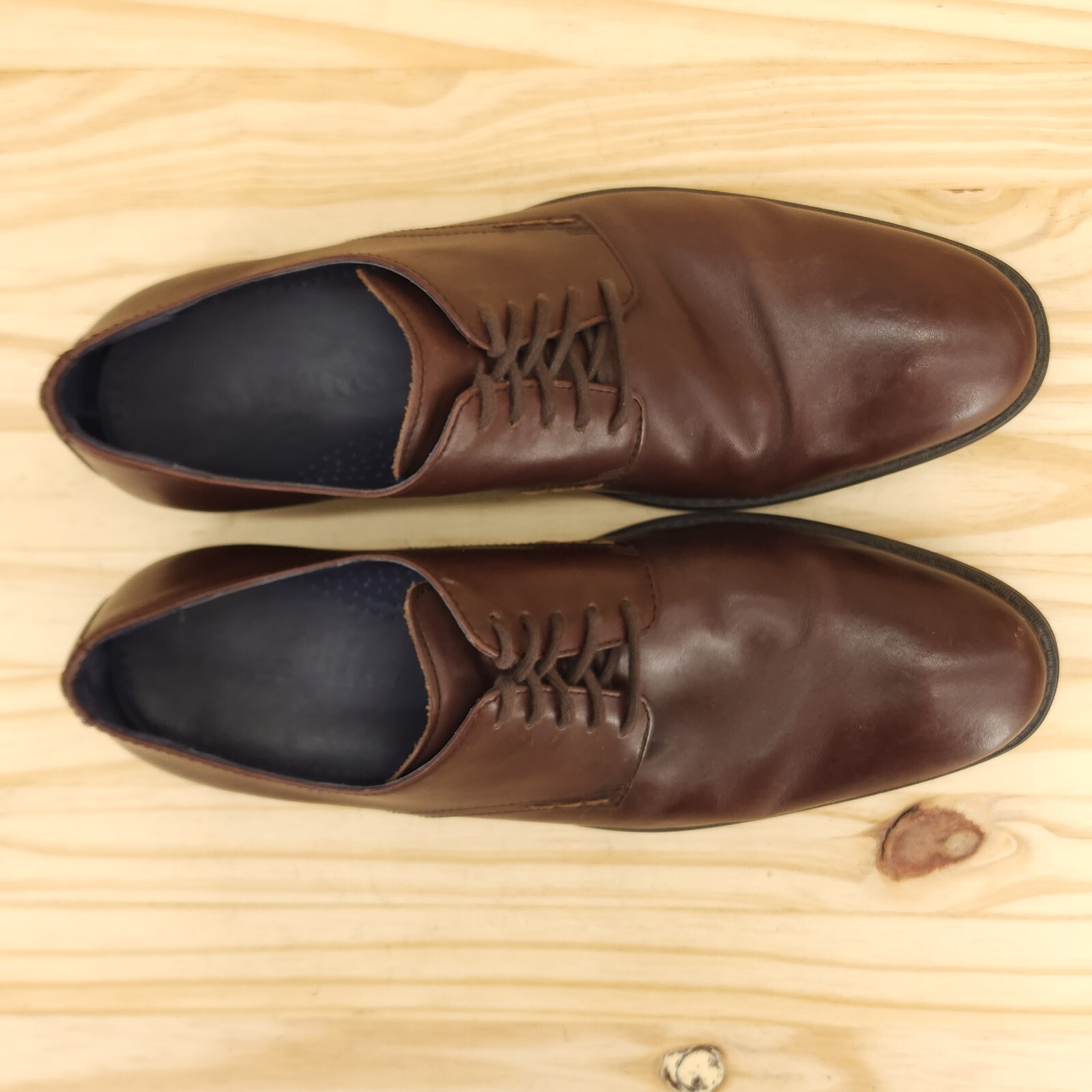 SAOLA Scarpe eleganti classiche Cole Haan uomo Oxford taglia 9 5 pelle marrone punta liscia derby