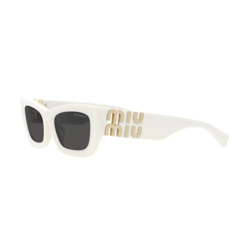 MIU MIU MU09WS -1425S0 WHITE FRAME-DARK GREY LENS SUNGLASSES 53MM AUTHENTIC NEW - 第 5/8 張圖片