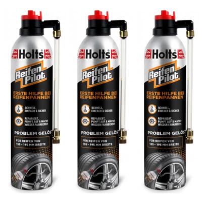 3 x Holts Reifenpilot Reifenpannenspray 400ml  Fahrrad Reifendichtmittel 