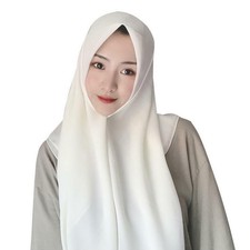 Muslim Womens Hijab Headscarf Plain Chiffon Square Scarf Islam Turban Wrap Shawl