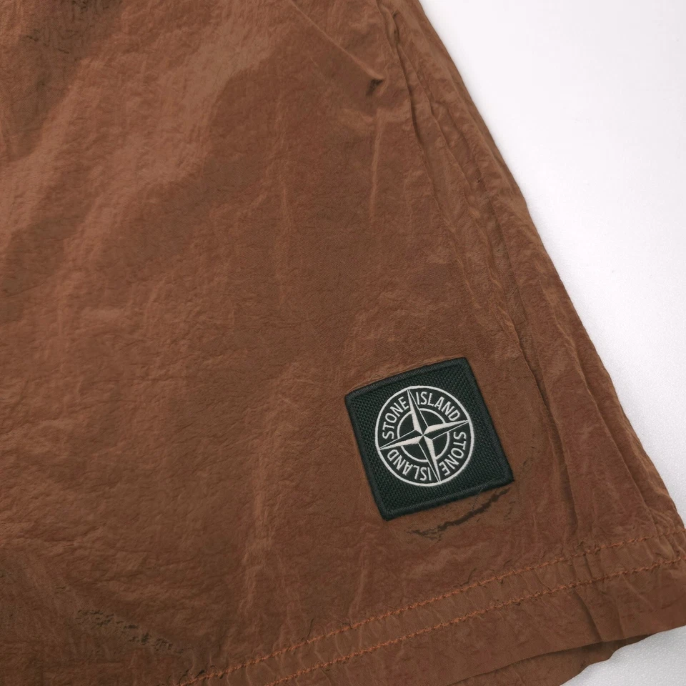 $243 Stone Island Nylon Metal Rust Copper  Swim Trunk Shorts Mens Size Small - Image 3 of 4
