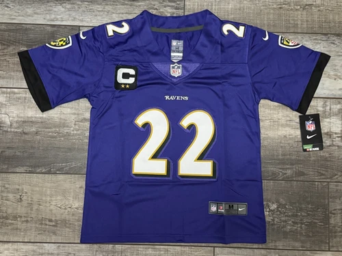 Baltimore Ravens Derrick Henry #22 Purple Jersey Stitched Youth Sizes M-L