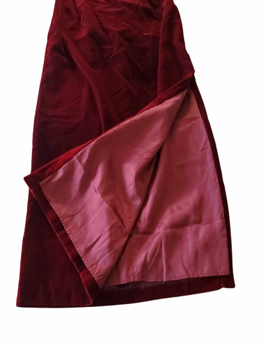 Vtg Scott McClintock Burgundy Velvet Gown 6-8 Rhinestones Whimsigoth Witchy 90s - Picture 6 of 22
