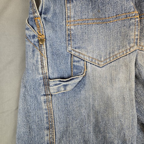 Vintage John Deere Denim BIB Overalls leather patch Kids Child Size 6 - Picture 4 of 12