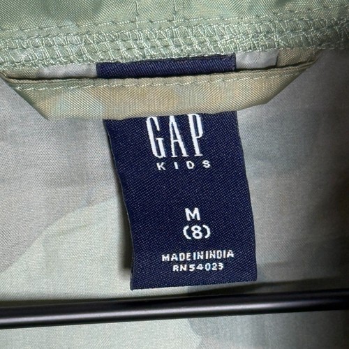 GAP Kids Boys Pullover Raincoat Medium (8) Green Camouflage Anorak Polyester - Picture 3 of 10