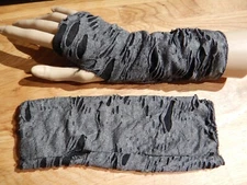 RIPPED ARM WARMERS tattered zombie shredded fingerless glove goth punk grunge 7Z