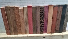 16 Pcs, 3/4x 3/4x 6 Assorted Pen Blanks Wood Turning Squares- Free US Shipping