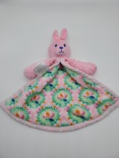 Nursery Rhyme Baby Bunny Security Blanket Lovey Pink Minky Dot Floral