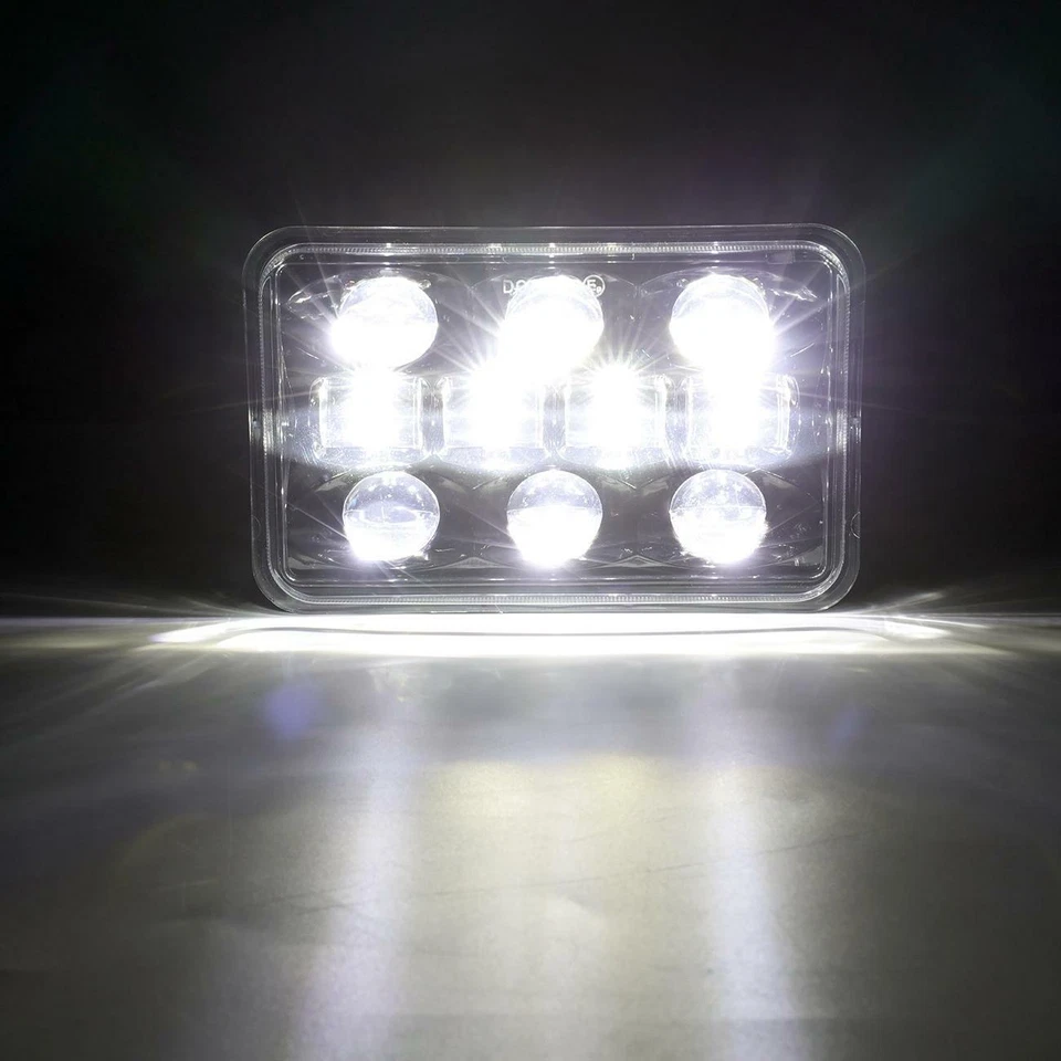 For YAMAHA TW200 DT 125 RE 4x6" LED High/Low Beam Motorcycle Headlight Projector - Image 4 of 4