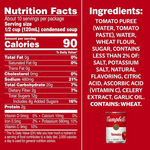 Campbell's Condensed Tomato Soup, 10.75 oz Can (4 Pack) - Picture 3 of 4