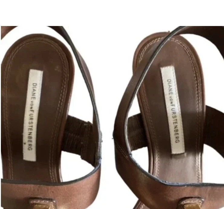 Diane Von Furstenberg Padme Oval Link Zigzag Heel Sandal 9 - Image 3 of 4