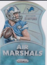 MATTHEW STAFFORD Die-Cut RARE SILVER PRIZMS AIR MARSHALS Football Card LIONS RAM