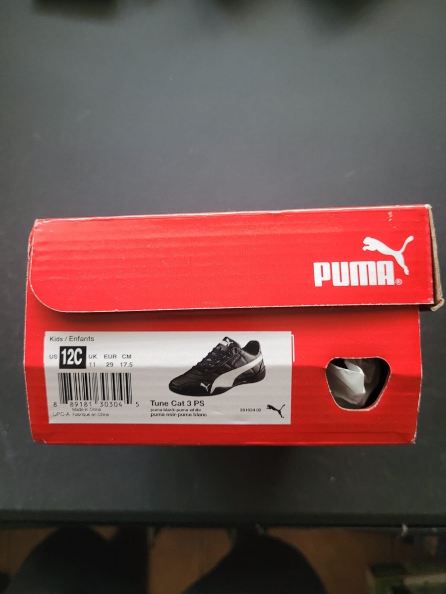 Puma Tune Cat 3 Jr. Puma Black/Puma White Size 12C Kids Size US NEW | eBay