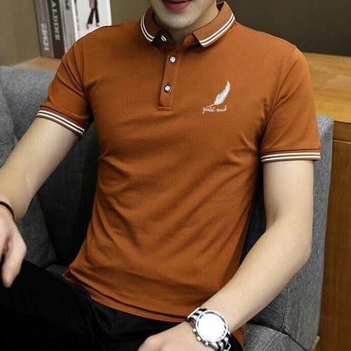 Camisa De Polo Para Hombres Moda Elegante Casual De Algodón Marca De Lujo  S-6XL | eBay