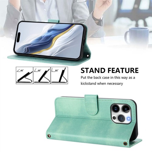Magnetic Leather Wallet Phone Case for iPhone 16E 16 15 14 13 12 11 Pro Max 7 8 - 第 2/20 張圖片