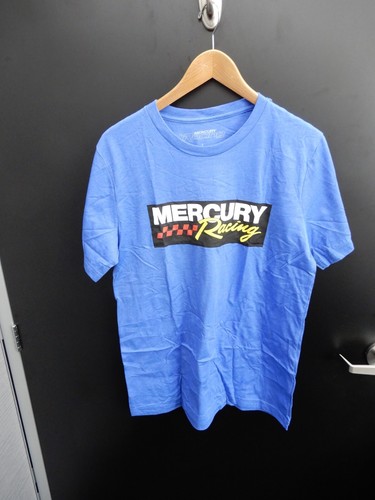 Mercury Racing 50th checkered blue T shirt LOGO TEE Medium - 第 1/2 張圖片