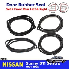 Door Rubber Weatherstrip Set 4 Fits Nissan Sentra Sunny B11 4D Sedan 1981-85 P06